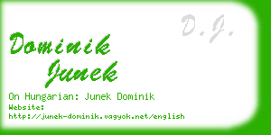 dominik junek business card
